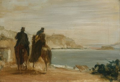 Paseo a caballo en el mar de Edgar Degas