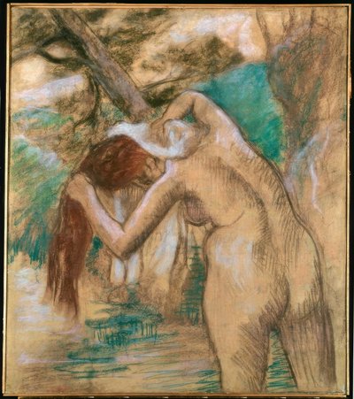 Bañista al borde del agua de Edgar Degas