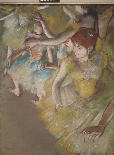 Bailarinas de ballet en el escenario de Edgar Degas