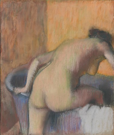 Bañista Entrando en una Tina, c.1890 de Edgar Degas