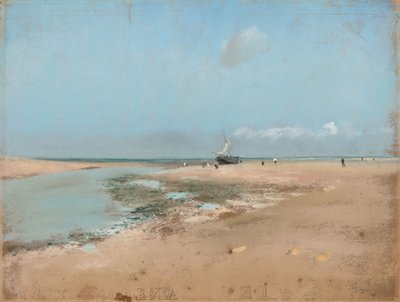 Playa en marea baja (desembocadura del río) de Edgar Degas