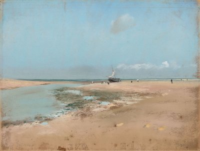Playa en marea baja (desembocadura del río) de Edgar Degas