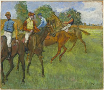 Antes de la Carrera, c.1887-89 de Edgar Degas