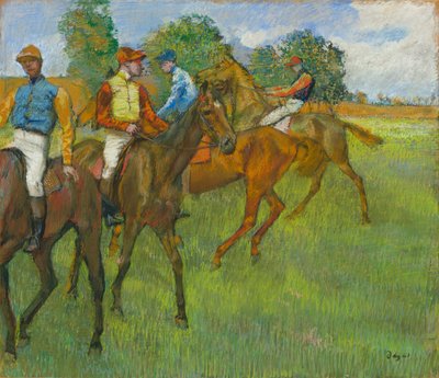 Antes de la carrera, c. 1887-1889 de Edgar Degas
