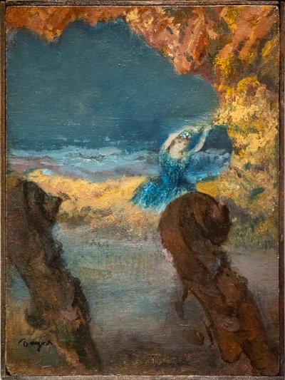 Bailarina azul y contrabajo de Edgar Degas