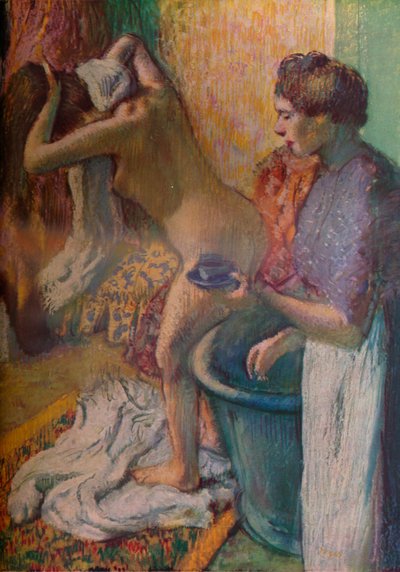 Desayuno después de un baño, 1883 de Edgar Degas