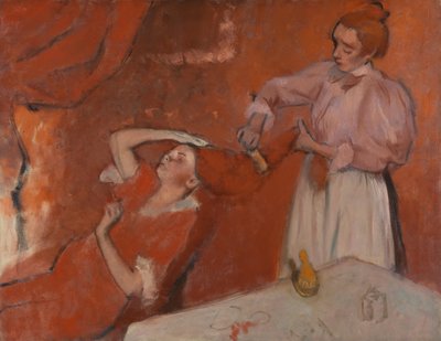 Peinando el Cabello (La Coiffure) de Edgar Degas