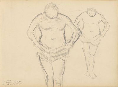 Copias de los bañistas de Cézanne de Edgar Degas