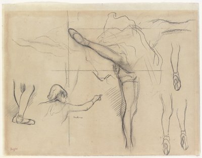 Bailarina - seis bocetos de Edgar Degas