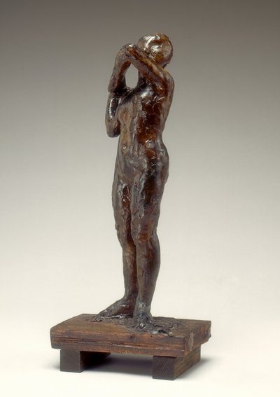 Bailarina Ajustando la Tira del Hombro de su Corsé, 1880s-1890s de Edgar Degas