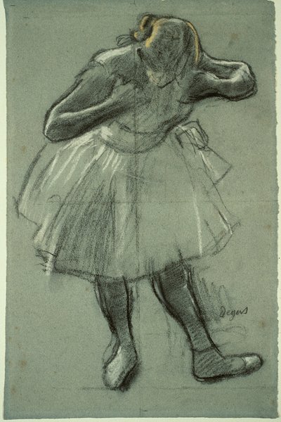 Bailarina inclinada hacia delante de Edgar Degas