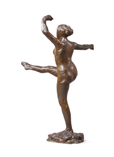 Bailarina, cuarta posición al frente, en la pierna izquierda, tercer estudio de Edgar Degas