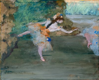 Bailarina en el escenario, ca. 1877 de Edgar Degas