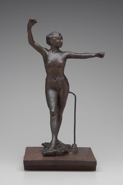 Bailarina lista para bailar con el pie derecho hacia adelante, 1882-95 de Edgar Degas