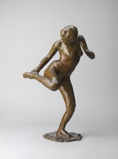 Bailarina mirando la planta de su pie derecho de Edgar Degas