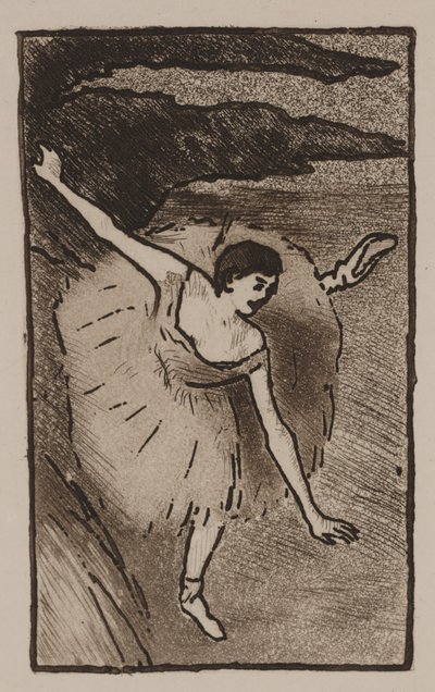 Bailarina en el escenario, haciendo su reverencia de Edgar Degas