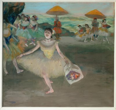 Bailarina en el escenario de Edgar Degas