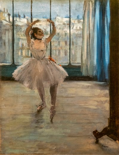 Bailarina posando en la casa de un fotógrafo de Edgar Degas