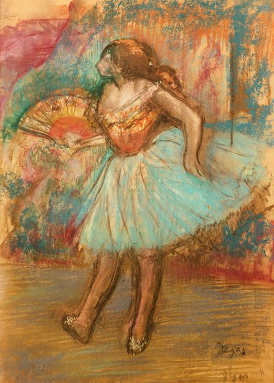 Bailarina con un Abanico, c.1895-1900 de Edgar Degas