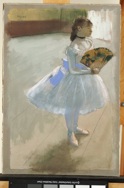 Bailarina con un abanico, c.1879 de Edgar Degas