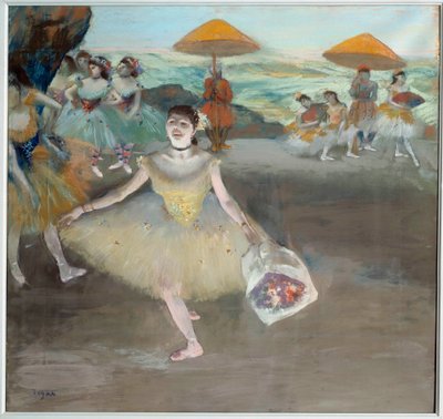 Bailarina con el ramo saludando en el escenario. Pintura de Edgar Degas (1834-1917). 1878. Dim. 0,72x0,77 m. Museo de Orsay, París de Edgar Degas