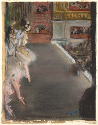 Bailarines en la antigua ópera, c. 1877 de Edgar Degas