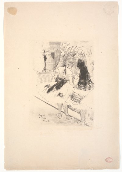 En el backstage de Edgar Degas