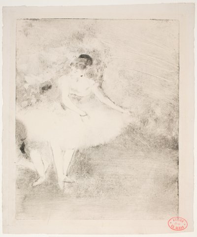 Bailarines en el escenario de Edgar Degas