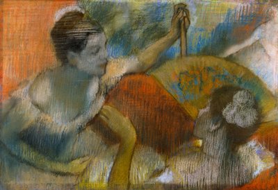 Bailarina con abanico, c.1883-86 (pastel sobre papel) de Edgar Degas