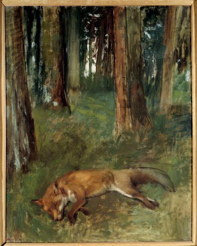 Zorro muerto en un bosque de Edgar Degas