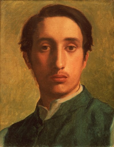 Degas en una chaqueta verde, c.1856 (óleo sobre lienzo) de Edgar Degas