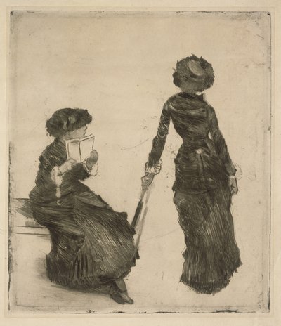 La pintora Mary Cassatt en el Louvre, colección de antigüedades de Edgar Degas