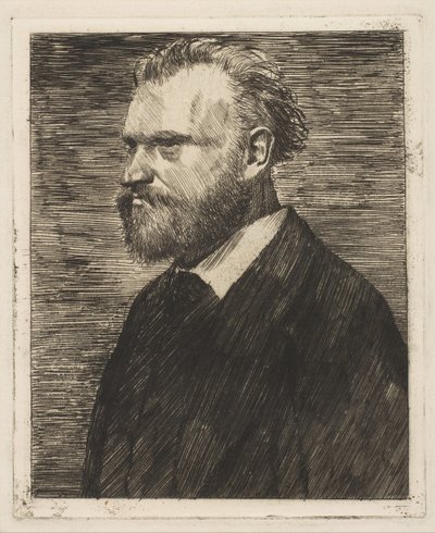 Edouard Manet, retrato de busto, 1864-65 de Edgar Degas