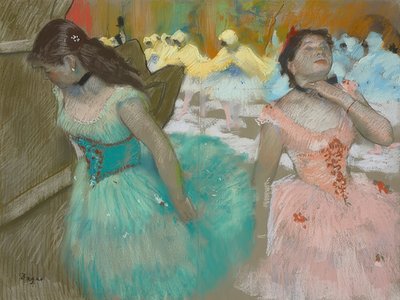 Entrada de los bailarines enmascarados. Alrededor de 1879 de Edgar Degas