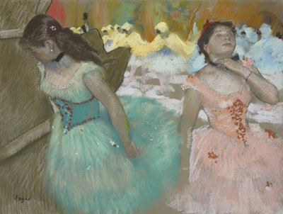 Entrada de los bailarines enmascarados, c.1879 de Edgar Degas