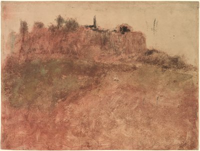 Esterel Village, c.1890 (monotipo) de Edgar Degas