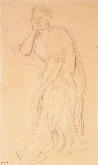 Eugenie Fiocre, estudio para Mlle Fiocre en el ballet La Fuente, c.1867 de Edgar Degas