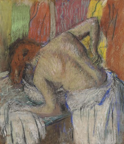 Mujer secándose la espalda, c. 1895 de Edgar Degas