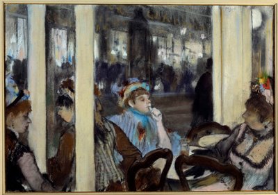 Mujeres en una terraza de café de Edgar Degas