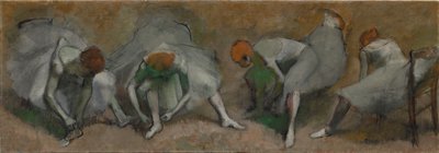 Friso de bailarines, c. 1895 de Edgar Degas