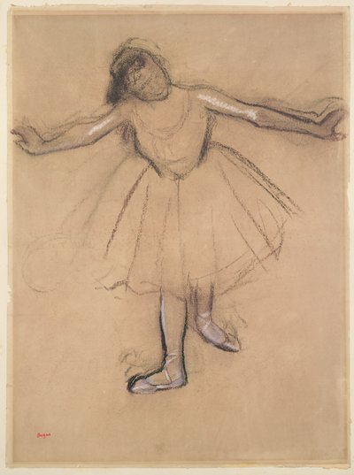 Vista frontal de bailarina de Edgar Degas