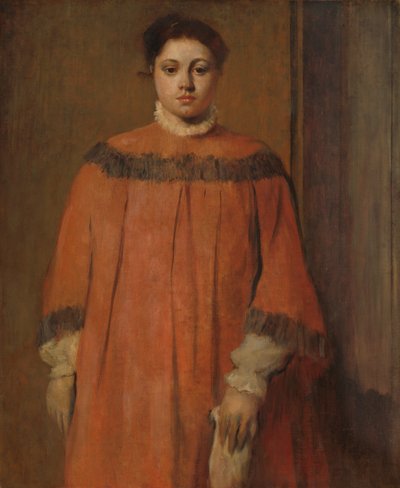 Chica de rojo de Edgar Degas