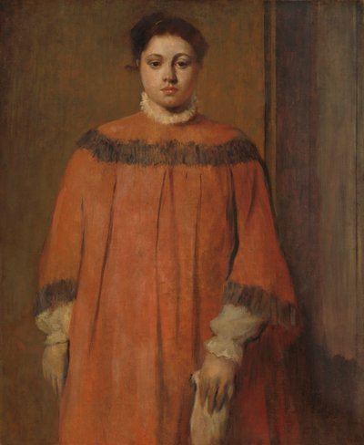 Niña en rojo de Edgar Degas