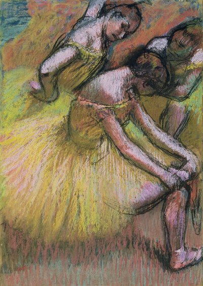 Grupo de tres bailarinas de Edgar Degas