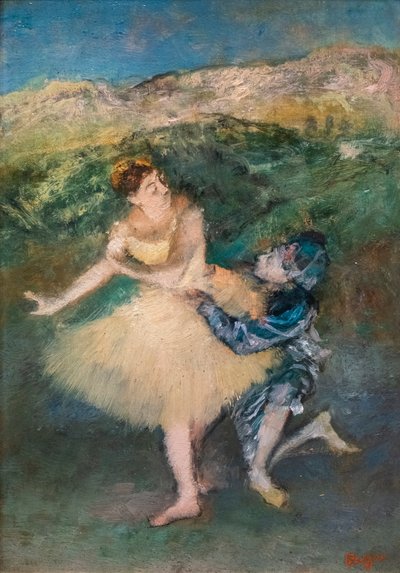 Arlequín y Colombina de Edgar Degas