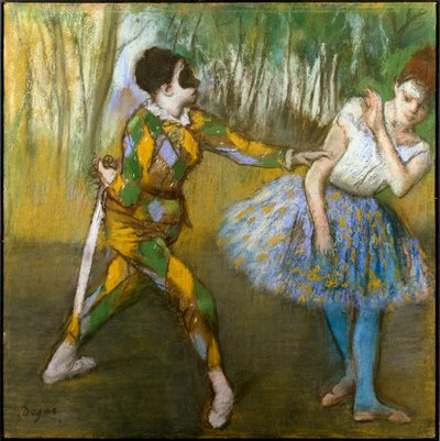 Arlequín y Colombina de Edgar Degas