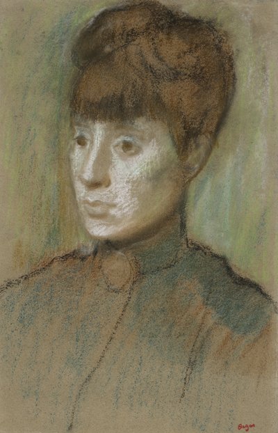 Cabeza de una Mujer de Edgar Degas