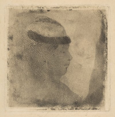 Cabeza de una mujer en perfil de Edgar Degas
