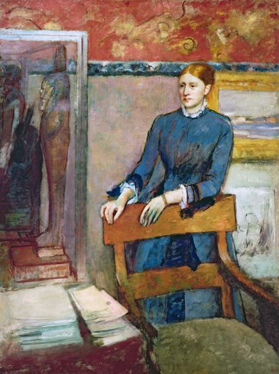 Helene Rouart en el estudio de su padre, c.1886 de Edgar Degas