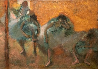 Bailarinas en casa (detalle) de Edgar Degas